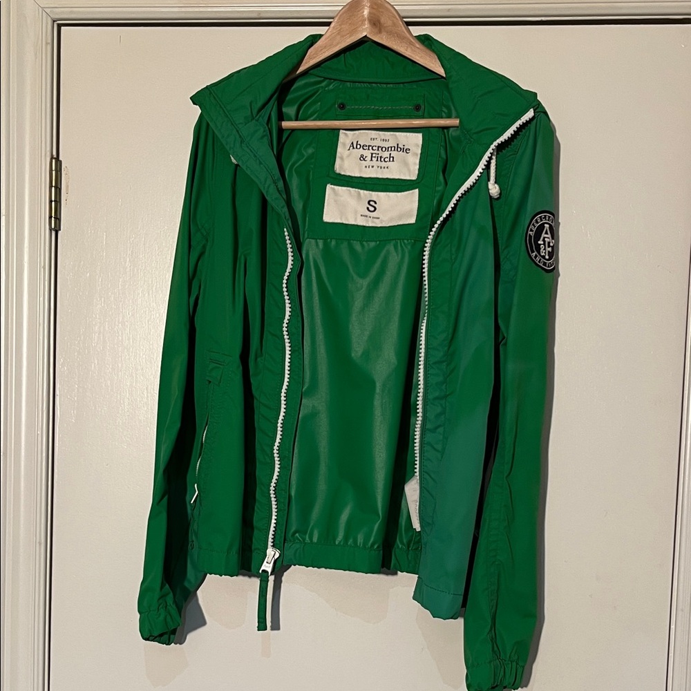 Abercrombie & Fitch Green Windbreaker Jacket
